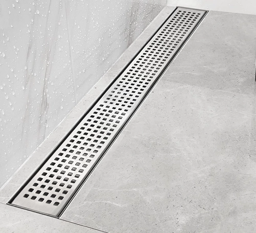 Linear drain channel with Gratings