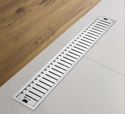 Shower drain channels