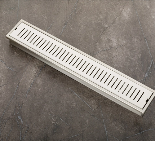 Shower drain channels