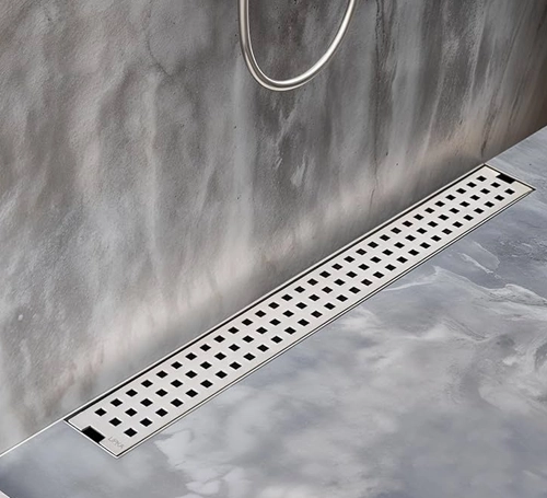 Shower drain channels
